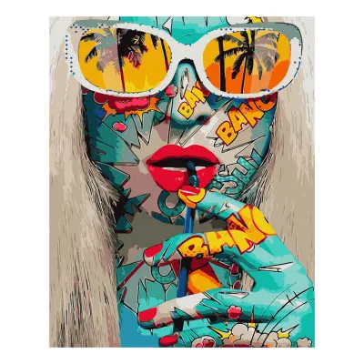 Картина по номерам Поп-арт лица 2 40х50 см VA-1441