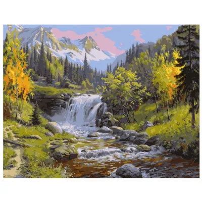 Картина по номерам Лесной водопад 40х50 см VA-1510