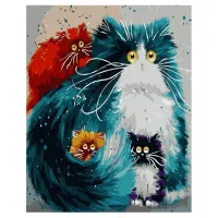 Картина по номерам Смешные котики 40х50 см VA-1639
