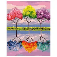 Картина по номерам Деревья ярких мечт 40х50 см VA-1947
