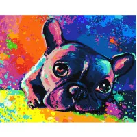 Картина по номерам Яркий французский бульдог 40х50 см VA-1972