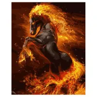 Картина за номерами Вогняний кінь 40х50 см VA-2042