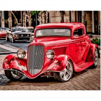 Червоний ретро автомобіль 40х50 см VA-2505