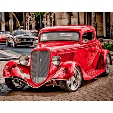 Червоний ретро автомобіль 40х50 см VA-2505