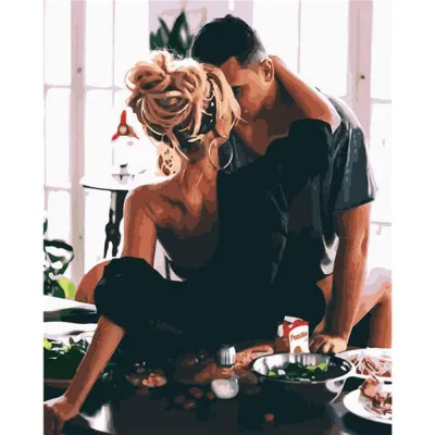 Картина за номерами Ніжна пара 40х50 см VA-2572