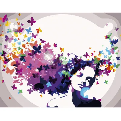 Картина за номерами Квіткові думки 40х50 см VA-2664 Картина за номерами Квіткові думки 40х50 см VA-2664