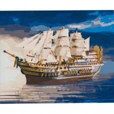Картина по номерам Strateg Чудо-корабль на цветном фоне размером 40х50 см (VA-2707)