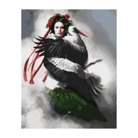 Картина за номерами Дівчина з лелекою 40х50 см VA-2870