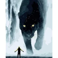 Картина за номерами Пантера та людина 40х50 см VA-2890