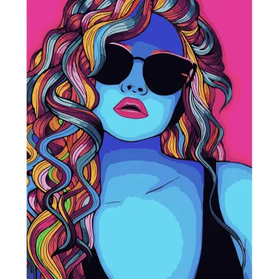 Картина по номерам Разноцветная девушка 40х50 см VA-3182 Картина по номерам Разноцветная девушка 40х50 см VA-3182
