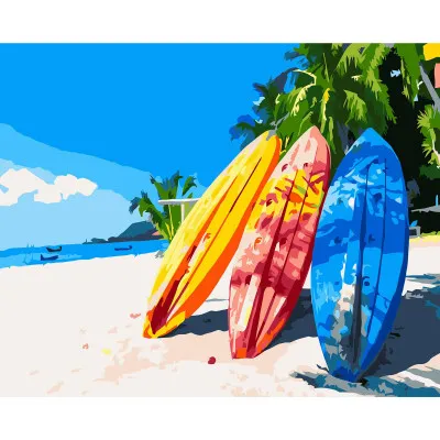 Картина за номерами Відпочинок на морі 40х50 см VA-3194