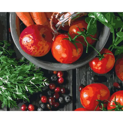 Картина по номерам Оттенки красного 40х50 см VA-3204