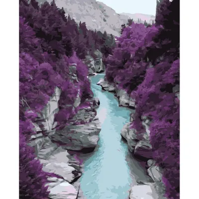 Картина по номерам Горная река 40х50 см VA-3222