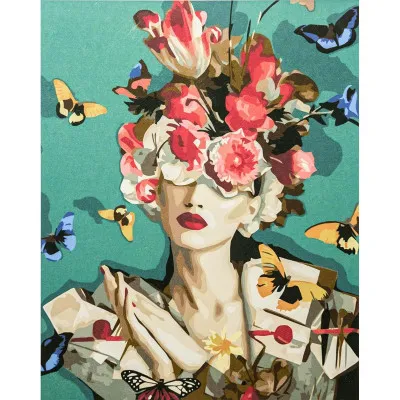 Картина по номерам "Вместо мыслей" с лаком размером 40х50 см