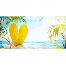 Картина за номерами Strateg ПРЕМІУМ Відпочинок Strateg розміром 50х25 см (WW054)