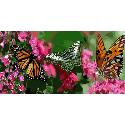 Картина за номерами Strateg ПРЕМІУМ Метелики Strateg розміром 50х25 см (WW059) Картина за номерами Strateg ПРЕМІУМ Метелики Strateg розміром 50х25 см (WW059)
