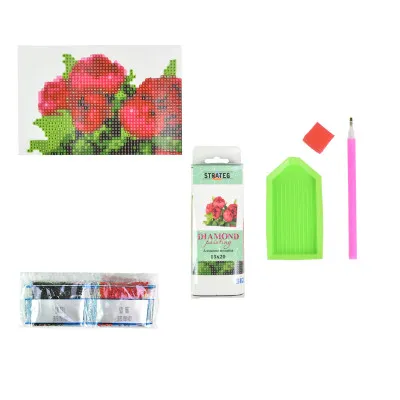 Алмазна мозаїка Strateg ПРЕМІУМ Червоні півонії без підрамника розміром 10х15 см (YAB14427) Алмазна мозаїка Strateg ПРЕМІУМ Червоні півонії без підрамника розміром 10х15 см (YAB14427)