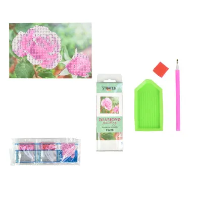 Алмазная мозаика Strateg ПРЕМИУМ Нежность розовых роз без подрамника размером 10х15 см (YAB14430) Алмазная мозаика Strateg ПРЕМИУМ Нежность розовых роз без подрамника размером 10х15 см (YAB14430)