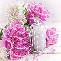 Алмазна мозаїка Strateg ПРЕМІУМ Ранкова ніжність на паперовій основі розміром 18х18 см (ZAV1818-21)