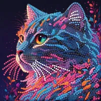 Алмазна мозаїка Strateg ПРЕМІУМ Вибух кольорів на паперовій основі розміром 18х18 см (ZAV1818-4)