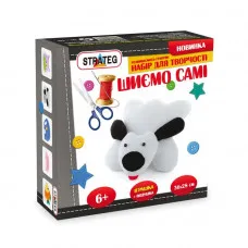 Набір для дитячої творчості Strateg "Шиємо самі: песик" (укр) (іп-10)